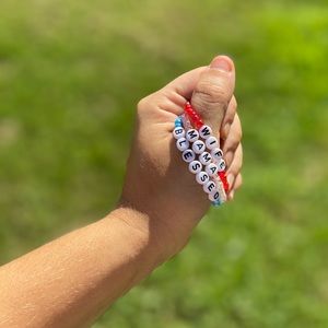 Custom Stretch Name Bracelet Set